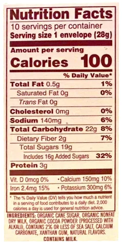 Vista 2 de Trader Joe's - Mezcla orgánica de cacao caliente de 10 onzas (paquete de 1)