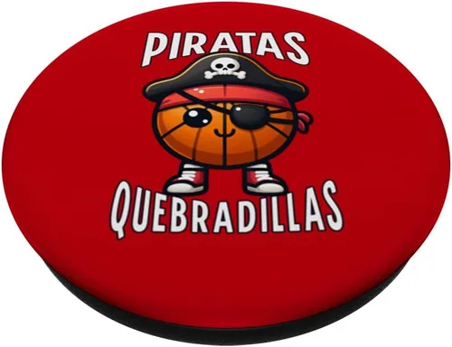 Vista 2 de Piratas de Quebradillas Baloncesto Baloncesto PopSockets Estándar PopGrip