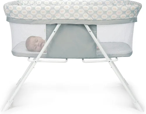 Vista 3 de Ingenuity Snooze & Stow - Moisés plegable portátil mecedor, Sheppy, a partir de 0 meses