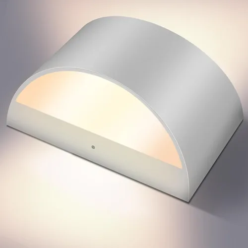 Vista 2 de Juego de dos apliques de pared Modernas luces LED de pared para interiores, luz de montaje en pared arriba y abajo, aluminio, cableado, regulable