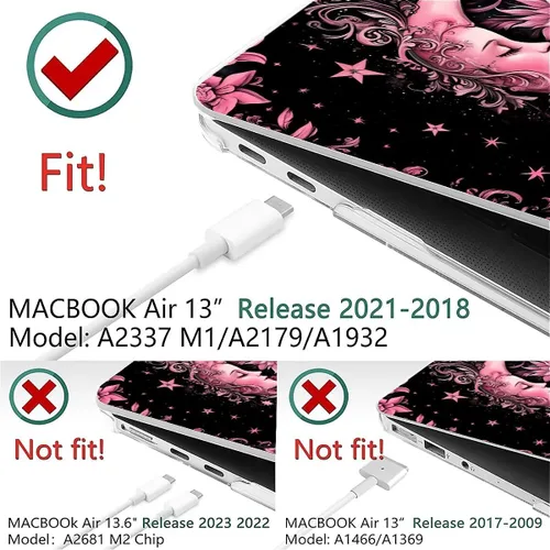 Vista 35 de Funda para computadora MacBook Pro de 13 pulgadas, modelo A1425/A1502, modelo A1425/A1502, diseño de primera calidad, funda rígida para laptop 3D 3D