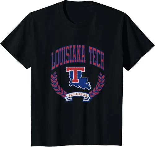 Vista 16 de Louisiana Tech Bulldogs Varsity Logo - Camiseta con licencia oficial, Negro