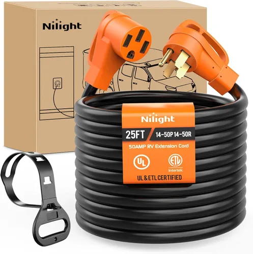 Vista 30 de Nilight Cable de Extensión para Secadora EV de 15 Pies 3 Clavijas 30 Amperios NEMA 10-30P 10-30R Cable de Extensiones Antiguas Servicio Pesado