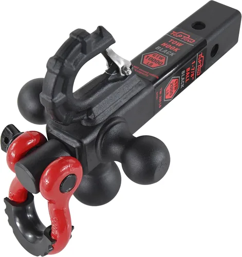Vista 2 de TOPTOW Enganche de remolque de tres bolas con bolas de enganche triple negro mate de 1-7/8 pulgadas, 2 pulgadas, 2-5/16 pulgadas, multiajuste