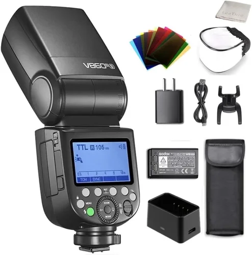 Vista 3 de Godox V860III-S para cámara Sony Flash Speedlight Speedlite Light 76Ws 2.4G TTL HSS 1/8000s, 2600mAh Battery, 480 Full-Power Flashes, 0.01-1.5s