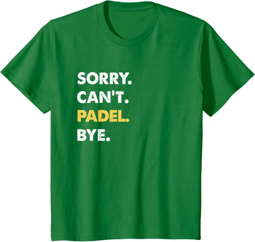 Vista 49 de Sorry Can't Padel Bye Funny Camiseta de Padel, Negro