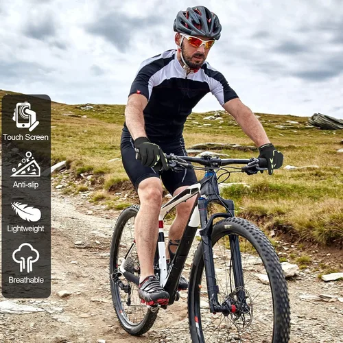 Vista 5 de Guantes de ciclismo para hombresmujeres-almohadilla de gel de 0.197 in guantes antideslizantes de bicicleta de carretera para MTB ciclismo