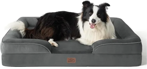 Vista 59 de Bedsure - Cama para gatos de interior, sofá cama lavable para perros muy pequeños, espuma de soporte con funda extraíble y lavable, forro Gris