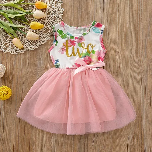 Vista 4 de Shalofer Conjunto de encaje floral para niña