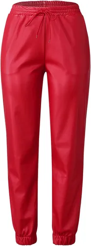 Vista 3 de Pantalones de cuero para mujer pantalones casuales para mujer bolsillos de cuero de color sólido pantalones ajustados con cordones