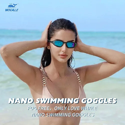 Vista 9 de Whale Gafas de natación A1 GE Nano de larga duración, antivaho UV, unisex, cómodas, visión clara