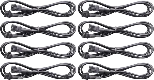 Vista 8 de Honalia Cable de Extensión de Luz de Roca Blanca Pura 4 PIEZAS, Cable de Extensión 47 Pulgadas 2 Pines, Luces LED Blancas de 6000K para Camiones UTV