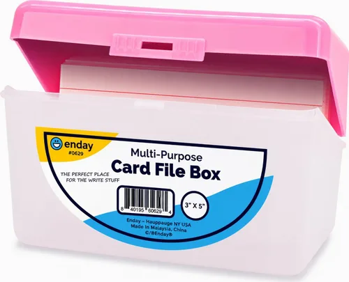 Vista 12 de Enday Caja de tarjeta de índice azul 3x5, organizador de tarjetas de índice, soporte para tarjetas flash, capacidad para 250 tarjetas.