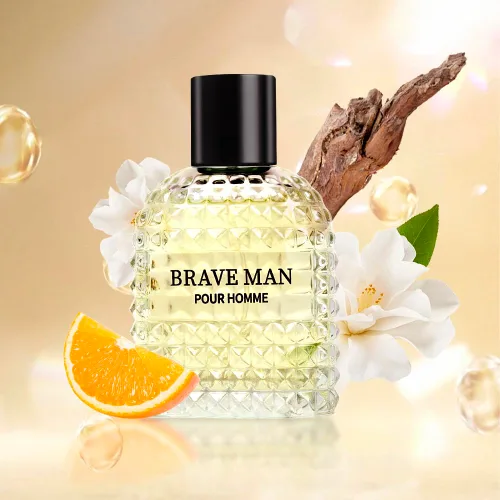 Vista 2 de Brave Man - Perfume natural para hombre Brave Man Pour Homme para hombre Eau de Parfum Colonia para hombres, gran sabor natural para uso diario