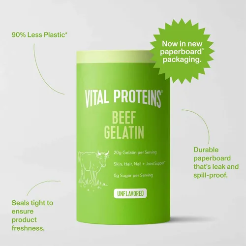 Vista 8 de Vital Proteins Polvo de gelatina de res - Alimentado con pasto 16.4 onzas