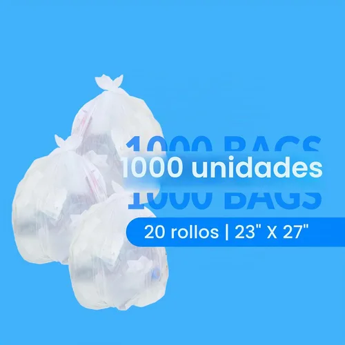 Vista 2 de Reli. Bolsas de basura de 6 a 10 galones 1000 bolsas transparentes Bolsas de basura pequeñas para baño y oficina Bolsas de basura SuperValue