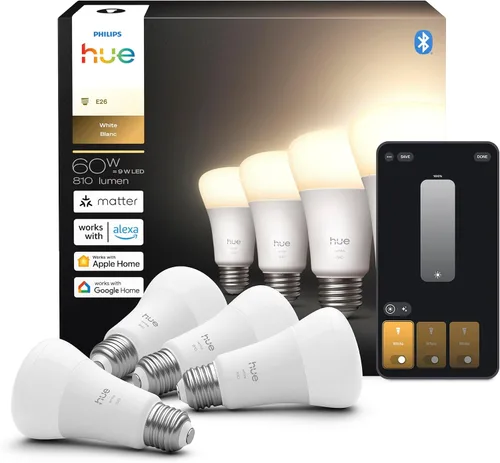 Vista 12 de Philips Hue 476951 Bombilla inteligente, 2, blanco suave (solo regulable), 2 cuenta