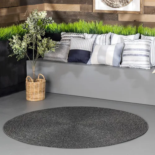 Vista 28 de nuLOOM Wynn Alfombra de Área Trenzada para Interiores/Exteriores, 3x5, Bronceado Wynn Tan