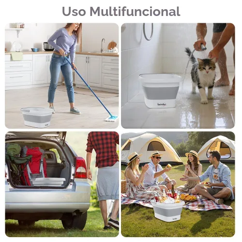 Vista 6 de Beinilai - Lavabo plegable para remojar los pies, bañera de remojo de pies