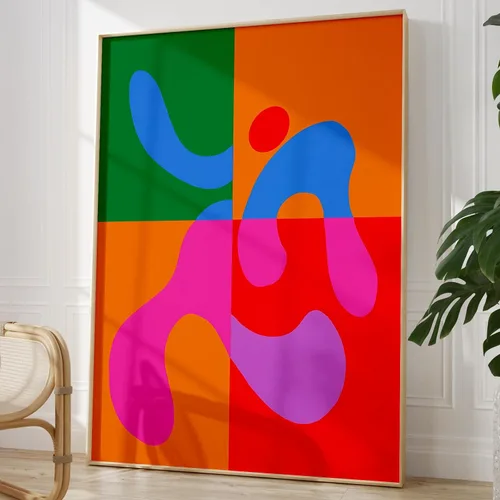 Vista 14 de ANTIANLIDO Arte de pared de flores rubor, impresiones abstractas de acuarela, rosa rosa, rosa claro, póster floral de rubor, pintura floral