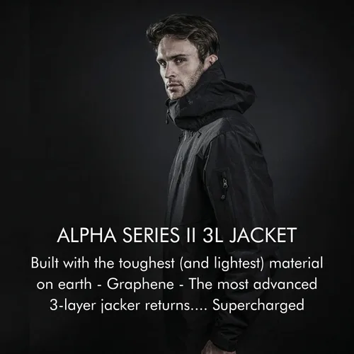 Vista 2 de GRAPHENE-X Alpha - Chaqueta de 3 capas Tela integrada de grafeno Impermeable, transpirable, ligera y resistente a la abrasión