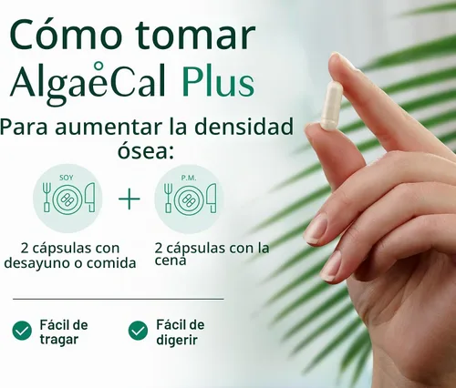 Vista 5 de ALGAECAL Paquete - D3 completo (1000 UI) + K2, vitamina E, vitamina A y calcio a base de plantas para huesos más fuertes