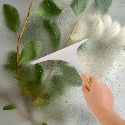 Vista 6 de GLEAVI Escobilla de ducha doméstica para puertas de vidrio de baño, escobilla de ventana con mango ergonómico, ideal para limpieza de rayas