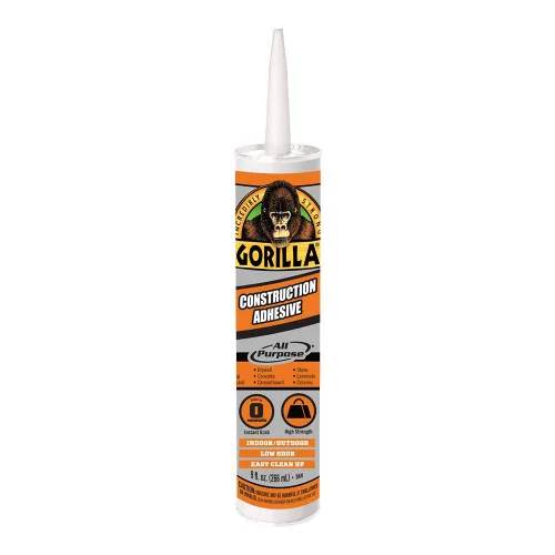 Vista 13 de Gorilla Adhesivo de construcción de gran potencia, pegamento blanco, tubo de compresión de 7 onzas (paquete de 1) - Relleno de espacios y resistente