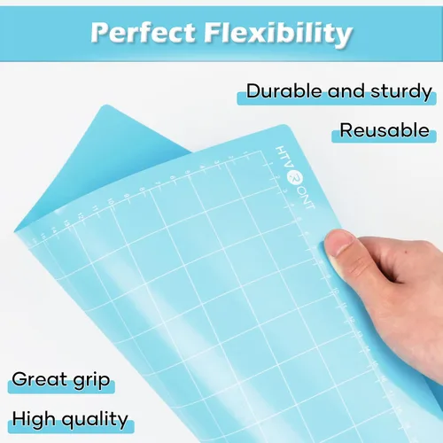 Vista 5 de HTVRONT Alfombrillas de corte de agarre ligero, paquete de 2 alfombrillas de corte de 12 x 12 pulgadas compatibles con Cricut Maker 3/Maker