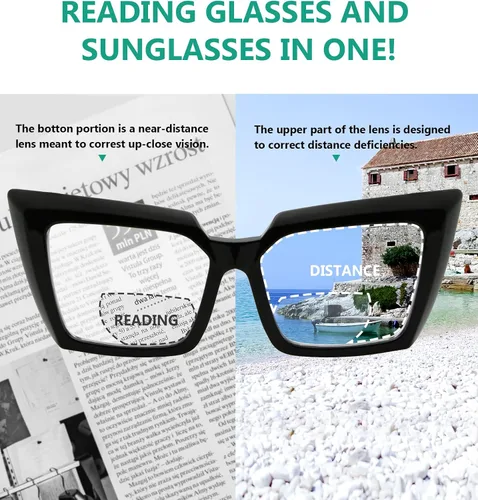 Vista 4 de Eyekepper Lentes de lectura bifocales fotocromáticos de transición para mujer de gran