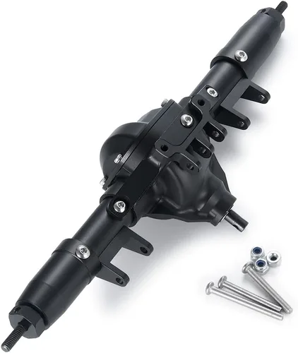 Vista 7 de RCHUBAM - Juego de ejes delanteros de metal CNC con base servo para 1/10 Axial SCX10 RC Crawler Car (delantero)