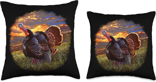 Vista 3 de Fantastic Designs by NANDI, LLC Art Design Big Sunset Image - Cojín de regalo para caza de Turquía, 16.0 x 16.0 in, multicolor