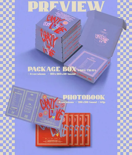 Vista 3 de ITZY CRAZY IN LOVE 1er álbum YUNA Ver. Libro de fotos 1ea 64p+1ea papel lírico+2ea tarjeta de fotos+2ea tarjeta Polaroid+1ea paquete de pegatinas