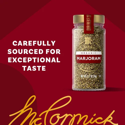 Vista 4 de McCormick Gourmet Mejorana orgánica, 0.37 onzas