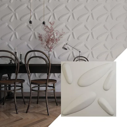 Vista 25 de Ekena Millwork 19 5/8 pulgadas de ancho x 19 5/8 pulgadas de alto, pétalo EnduraWall decorativo 3D, cobre envejecido (cubre 2.67 pies cuadrados).