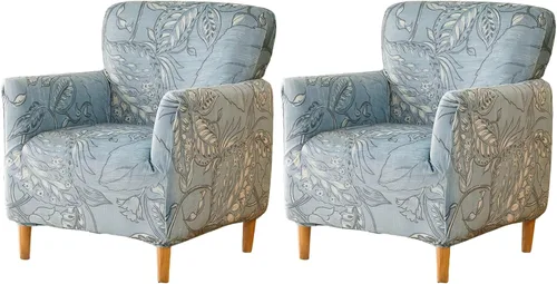 Vista 23 de FUANGUI Funda para Sillón de Banquete con Brazos Fundas para Sillas Elásticas Funda para Sillón Club Funda Suave para Sillón Sofá Cubiertas