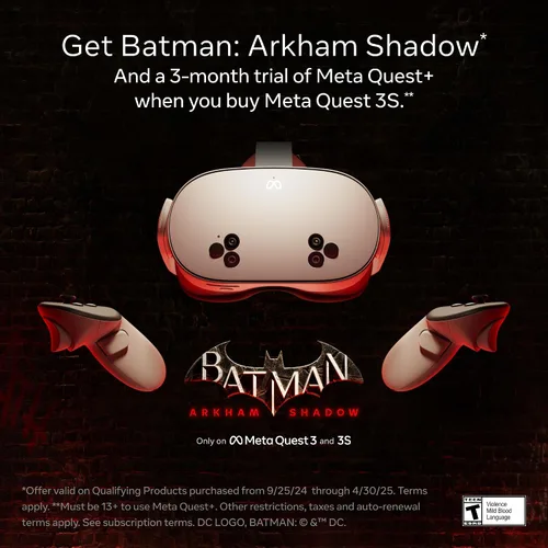 Vista 2 de Meta Quest 3S 128GB — Get Batman: Arkham Shadow and a 3-Month Trial of Meta Horizon+ Included — All-in-One Headset