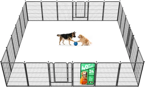 Vista 117 de FXW Rollick - Corralito para perros para patio, campamento con casa rodante, patentado, 24 pulgadas, 2 paneles Fácil instalación, resistente