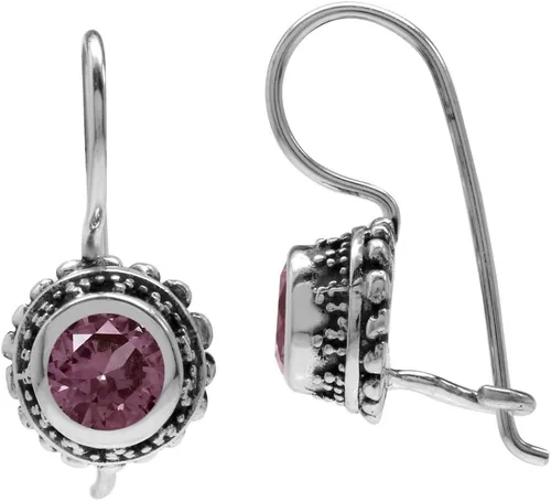 Vista 3 de Silvershake - Pendientes de plata de ley 925, estilo balinés con cierre de gancho para mujer