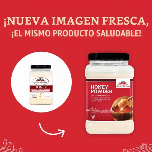 Vista 4 de Hoosier Hill Farm Miel en polvo premium, 1.5LB (paquete de 1) Polvo de miel para hornear, frotaciones secas, té y glaseados. Edulcorante granulado