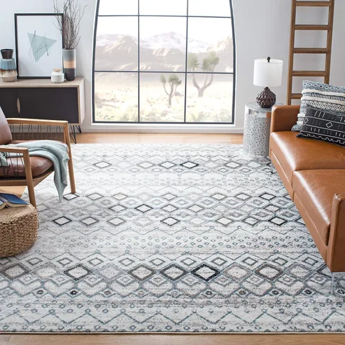 Vista 16 de SAFAVIEH Amsterdam Collection Alfombra Decorativa - 2.3 pies x 4 pies, Negro & Multi, Diseño Marroquí Bohemio, Sin Desprendimiento y Fácil Cuidado