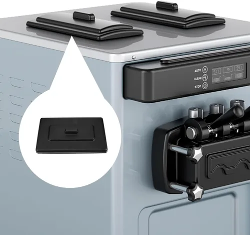 Vista 5 de Kichvoe Cubierta para máquina de hielo de 13.34 x 7.63 x 1.96 pulgadas, tapa protectora portátil para máquina de helados y máquina de postres