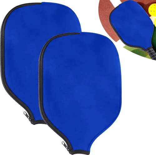 Vista 10 de 2 fundas de paleta de pickleball, neopreno duradero universal de 8.26 x 11.8 pulgadas con cremallera, bolsa de almacenamiento, se adapta a raquetas
