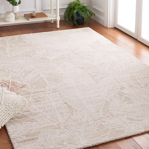 Vista 17 de SAFAVIEH Metro Collection - Alfombra de pasillo de 2 pies 3 pulgadas x 9 pies, beige y marfil, lana botánica hecha a mano, ideal para zonas de alto