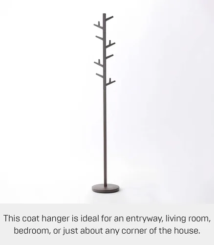 Vista 2 de YAMAZAKI Home Branch Perchero Perchero Árbol/De Pie Y Percha Para Sombreros, 69" - Acero