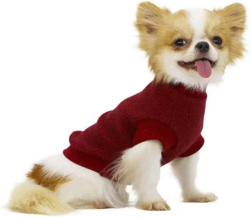 Vista 9 de LOPHIPETS - Suéteres ligeros para perros pequeños para cachorros, ropa de Chihuahua y Yorkie para cachorros - Atrovirene/XXS verde (atrovirens)