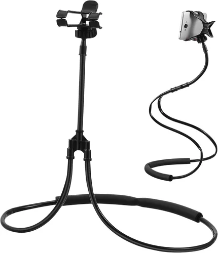 Vista 6 de LIFKOME Soporte flexible para teléfono celular en forma de U, soporte móvil manos libres, ángulo ajustable para viajes en casa y uso en el dormitorio