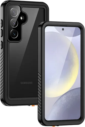 Vista 12 de Lanhiem Funda para teléfono Samsung Galaxy S24+ Plus, IP68 impermeable a prueba de polvo con protector de pantalla integrado, carcasa protectora Azul