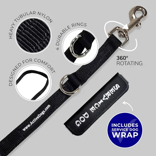 Vista 6 de ActiveDogs - Correa manos libres para perro, correa cruzada ajustable de 4 puntos manos libres para movilidad y entrenamiento, cinturón para pasear