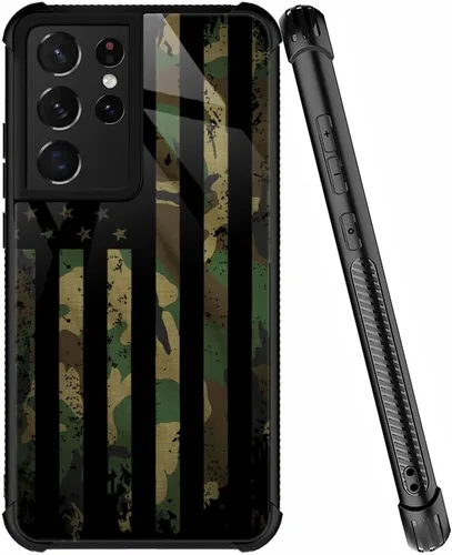 Vista 31 de ZHEGAILIAN Funda compatible con Samsung Galaxy S21, funda de vidrio orgánico para niñas, mujeres y hombres, diseño de cuatro esquinas, antiarañazos
